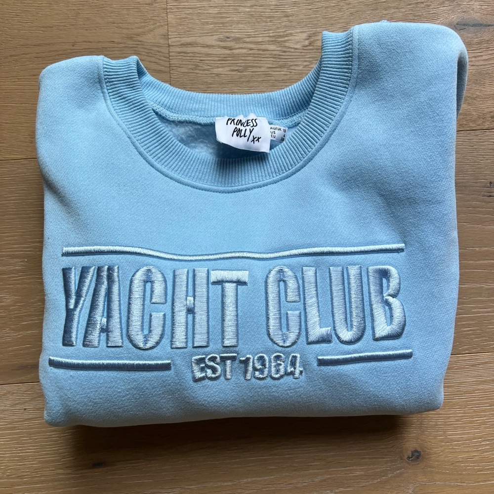 Princess Polly yacht club crewneck sweatshirt Excellent Condition - Picture 3 of 5